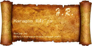 Haragos Róza névjegykártya